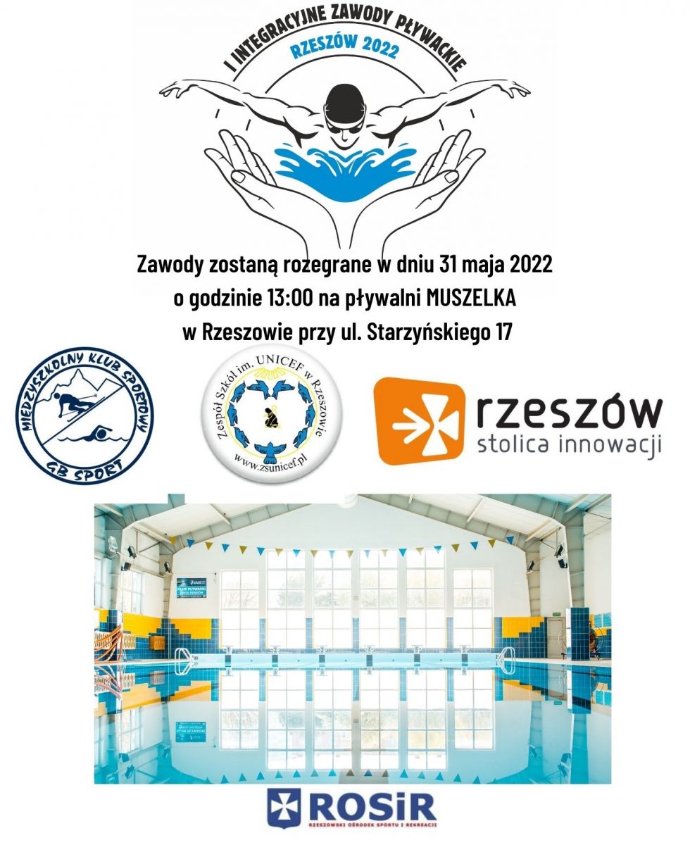 Ulotka zawodów pływackich